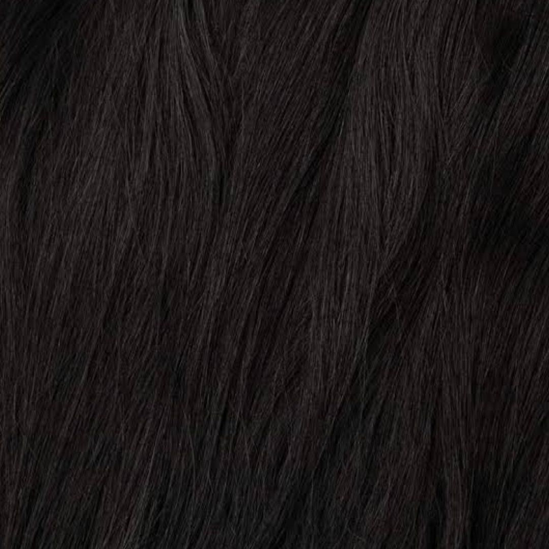 100% Human Soft Natural Black Clip In Hair Extensions Set