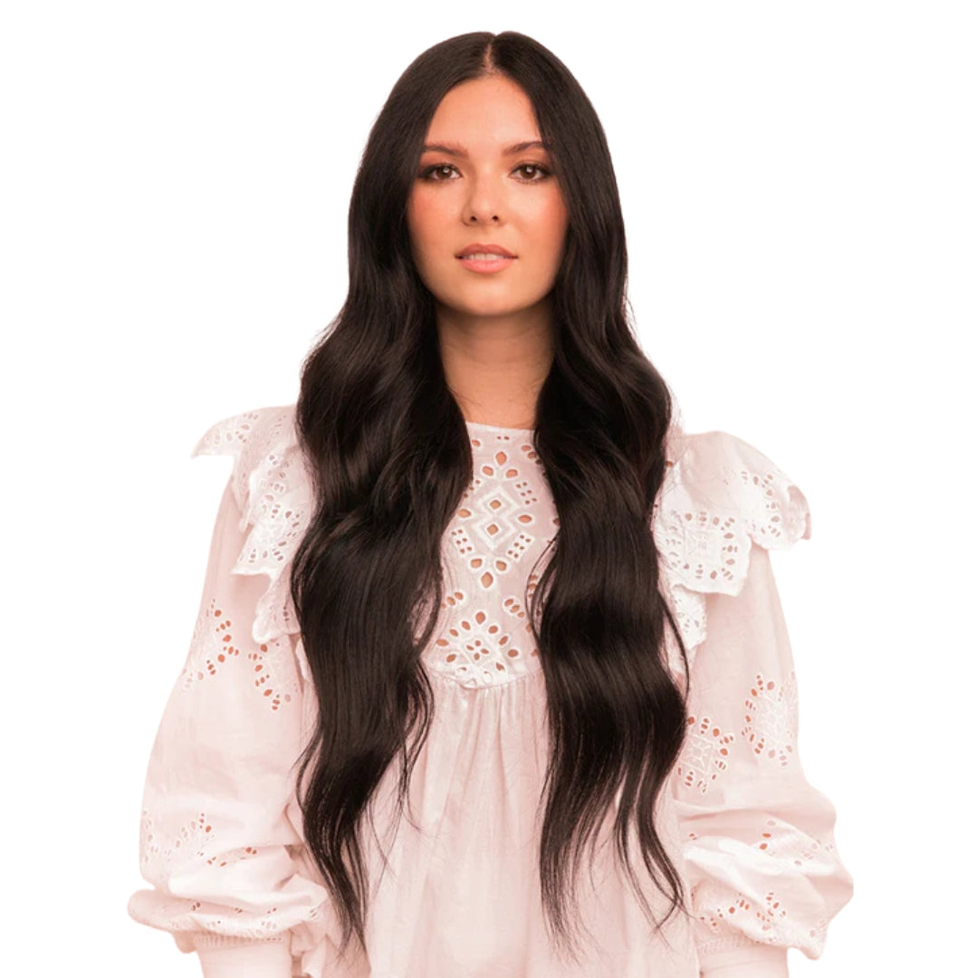 100% Human 24 Inches 180g Clip-In Set in Colour 1b Natural Black