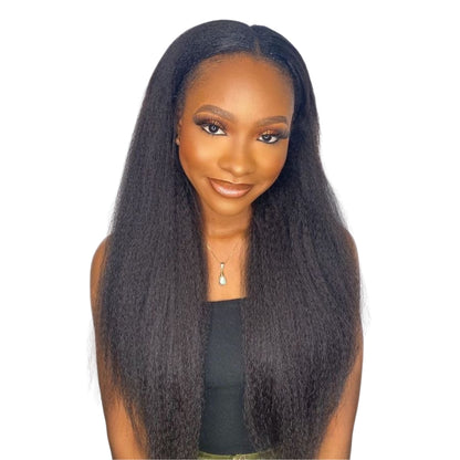 100% Human 20 Inch Kinky Straight Clip In Hair Extensions Set In 120g