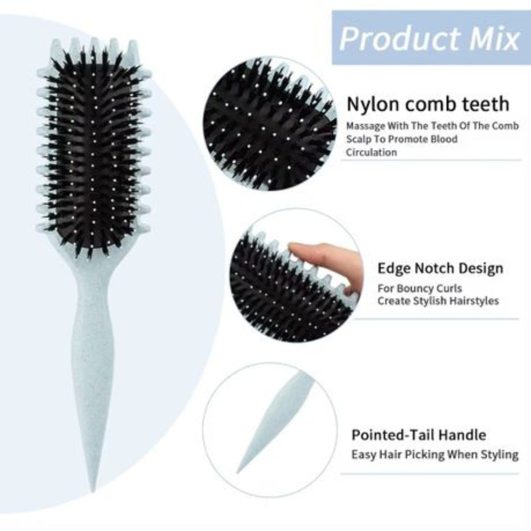 Bounce Curl Hair Brush for Curl Definition and Curl Enhancing