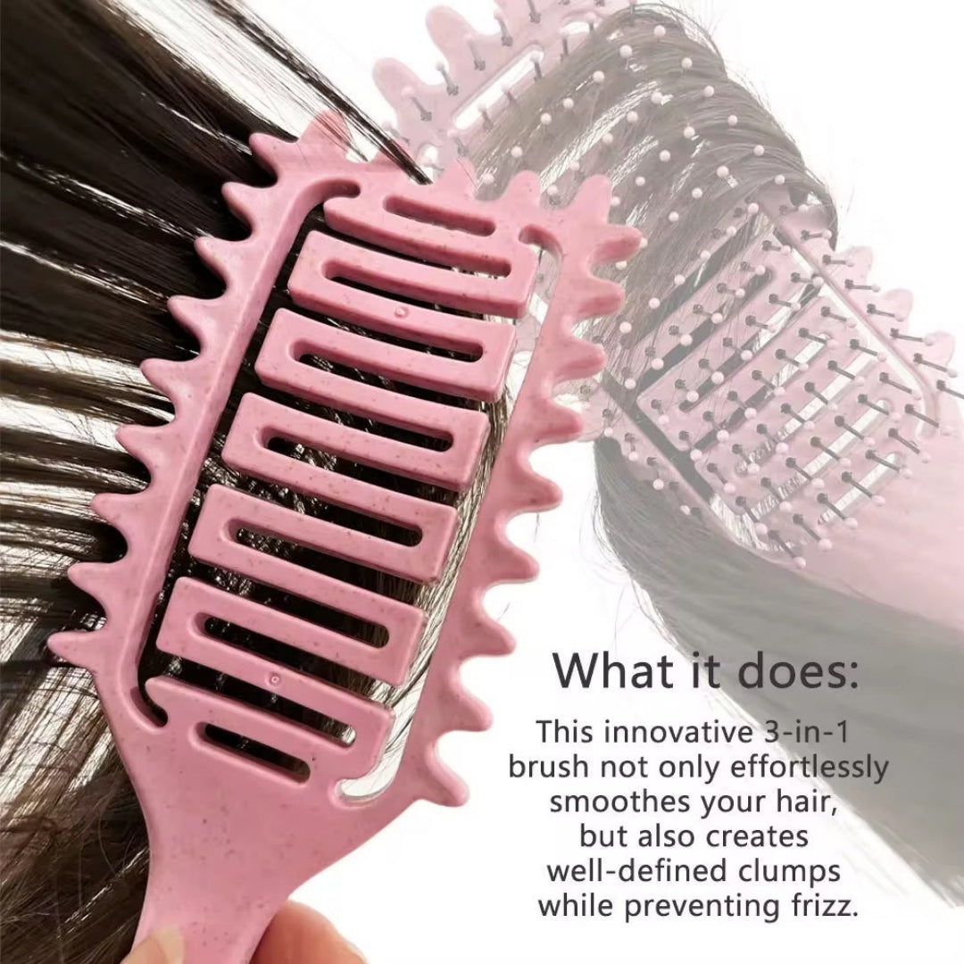 Pink Vented Curl Define Styling Brush